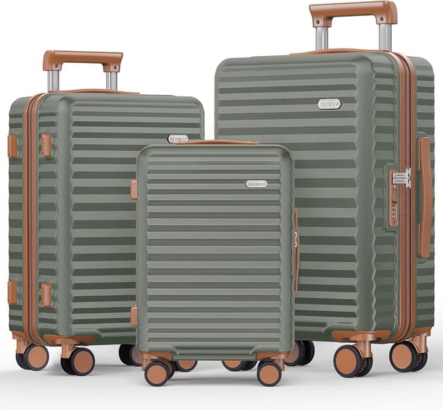 Detalle de SHOWKOO Luggage Sets 3 Piece Expandable Suitcase 20%