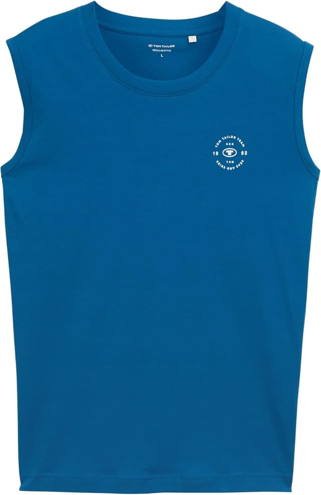 Detalle de TOM TAILOR 1048233 canotta uomo basic con logo piccolo