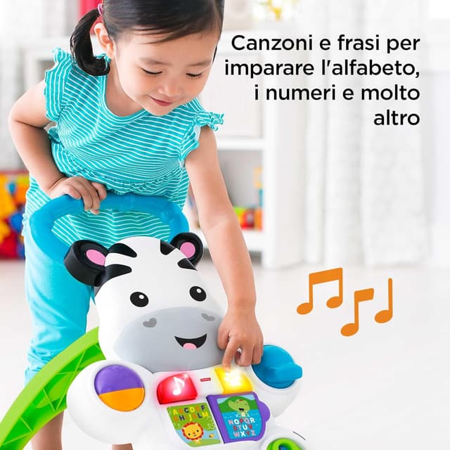 Detalle 1 de Fisher-Price Zebra Primi Passi spingibile 6 mesi