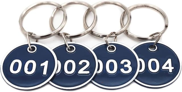 Detalle 2 de NanTun Numbered Aluminum Key Tag Set 🔑