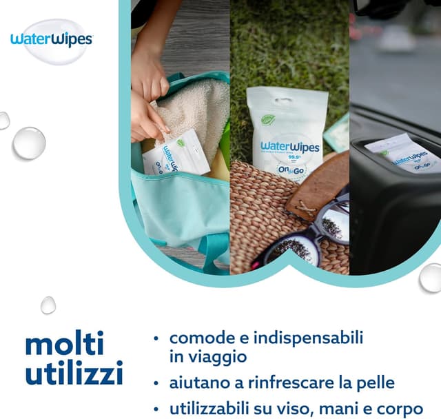 Thumbnail 5 de WaterWipes Sensitive+ On The Go 100 pezzi salviettine umidificate