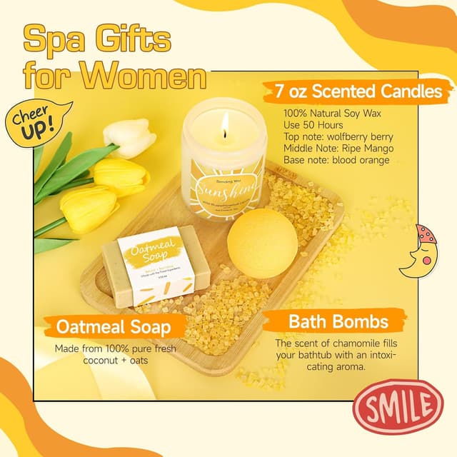 Thumbnail 6 de BRIGHTEN UP HER DAY! 10pcs Gift Basket Set