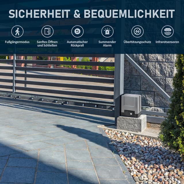 Detalle de CO-Z Elektrischer Schiebetorantrieb mit Fernbedienungen, bis 600 kg – für Schiebetore bis 12 m