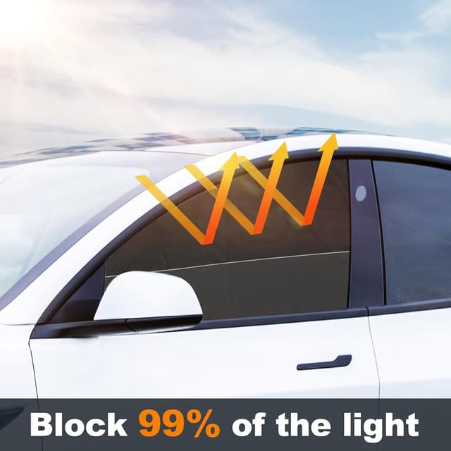 Detalle 2 de XCBYT 4-Pack Magnetic Car Shades 100% Blackout