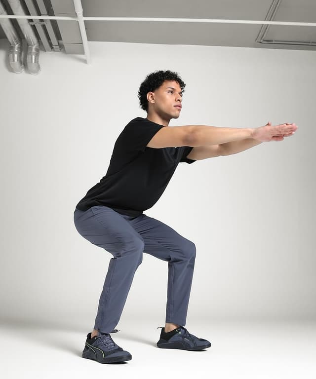 Detalle de PUMA M Tad Essential Poly Texture Tee – T-shirt mixte à coupe classique (lot de 1)