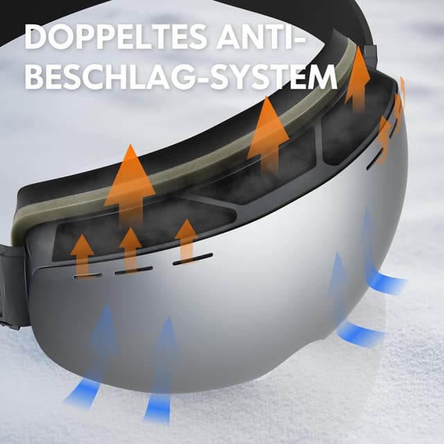 Thumbnail 6 de DADA-PRO Skibrille rahmenlos OTG 20% größeres Sichtfeld