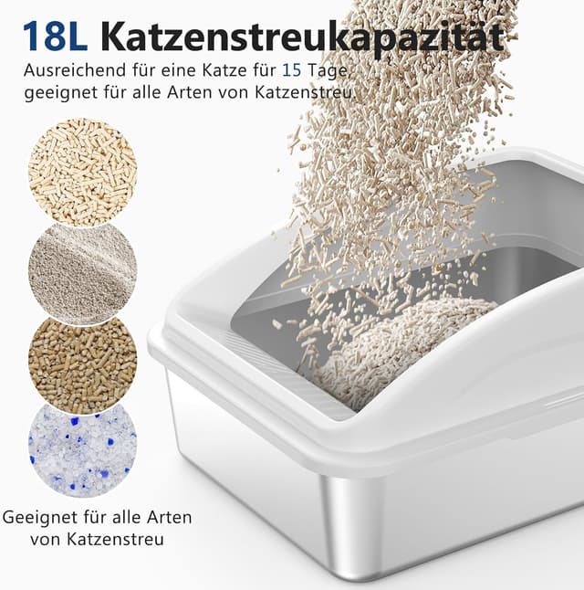 Thumbnail 3 de FURTIME Lettiera in acciaio inox 18 l