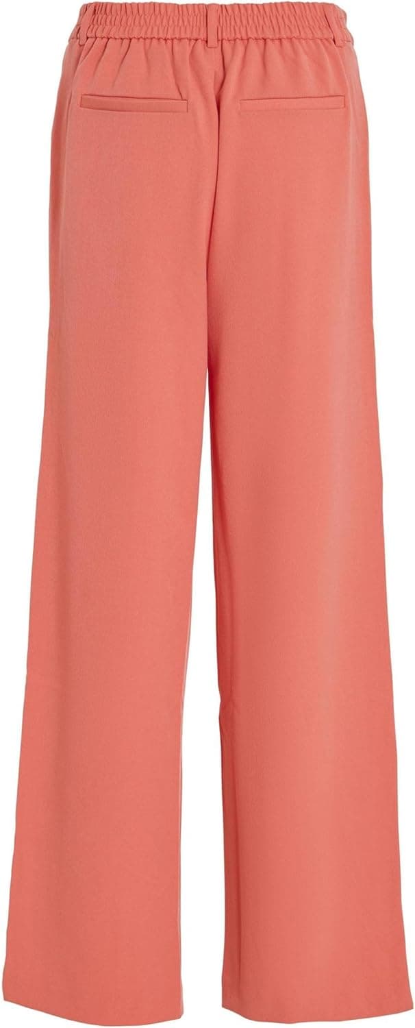 Detalle de Vila Women’s Vivarone HW Wide Pant (Noos) – high-waist wide-leg fabric trousers