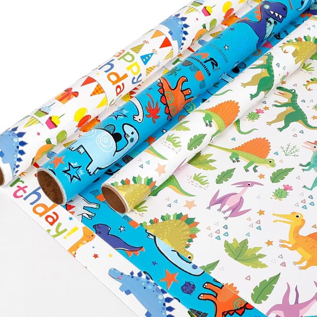 Thumbnail 3 de Dinosaur Wrapping Paper 3 Rolls