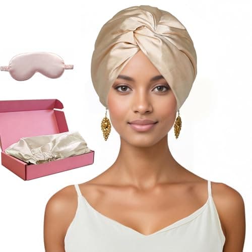 Detalle de NEUJUS Seidenhaube zum Schlafen fĂŒr lange Haare đ