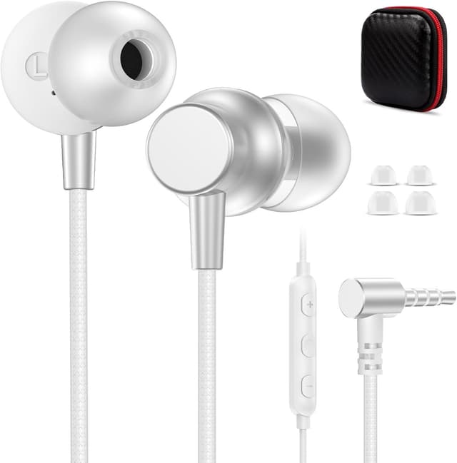 Detalle de 3.5mm Wired Earbuds with Mic, 1.8M Cable