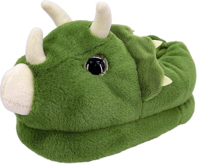 Detalle de Dream Bridge Kids Winter Sherpa Fleece House Slippers (Borg Slip-ons) – Animal Designs