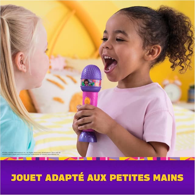 Detalle de Dora Micro à fonctions de la forêt tropicale – micro musique 18 cm, 4 chansons & 9 sons, bilingue FR/EN