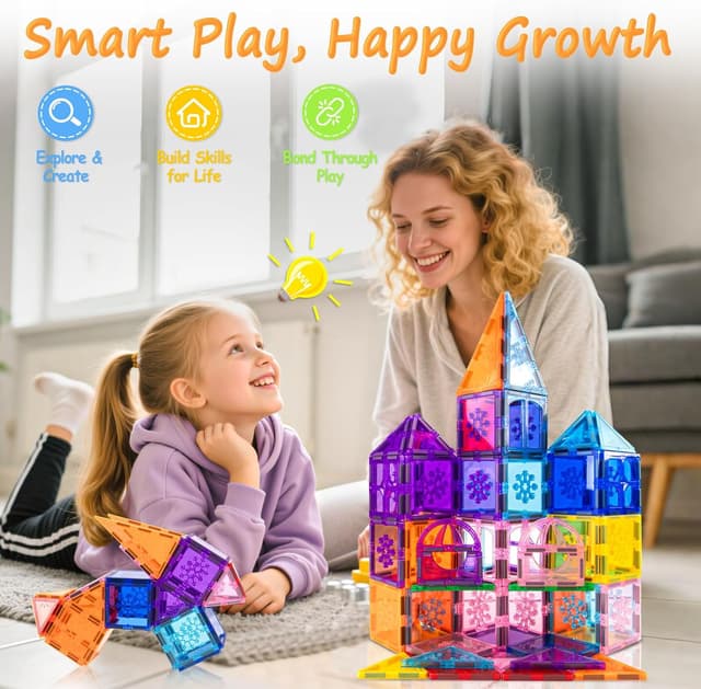 Detalle 2 de Xekel Magnetische Bausteine 100 Teile für kreatives Lernen