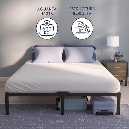 Detalle de Dreamzie Somier 180x200cm Robusto con Patas de 36cm