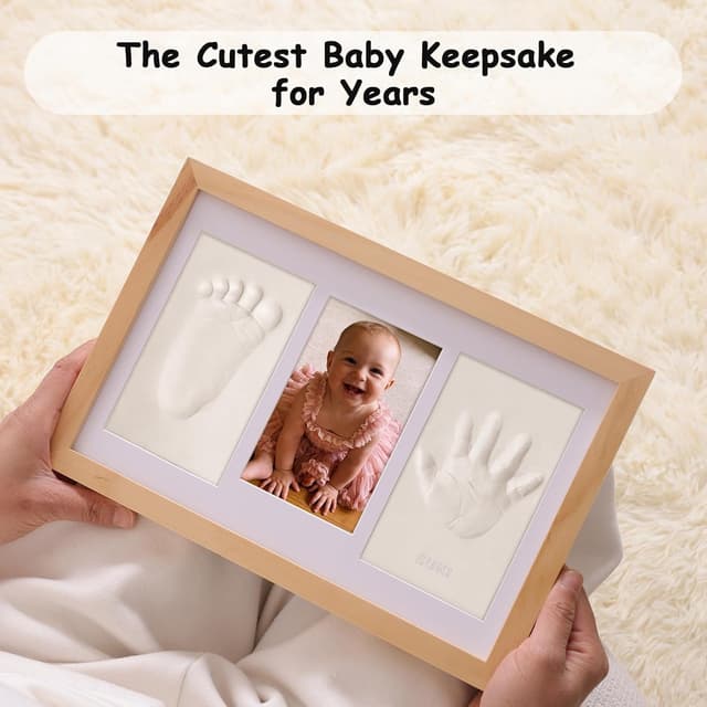Detalle 2 de Baby handprint footprint kit keepsake