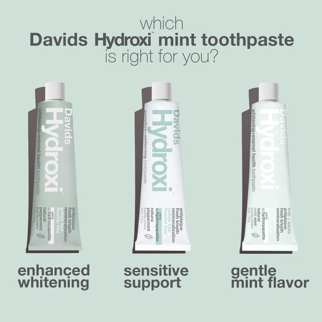Detalle 1 de Davids Hydroxi Fluoride-Free Nano Hydroxyapatite Toothpaste (5.25 oz) — Natural Peppermint