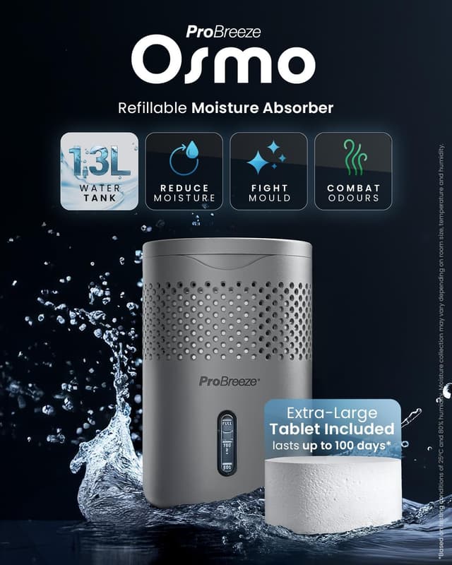 Detalle de Pro Breeze Osmo dehumidifier, 700g moisture absorber