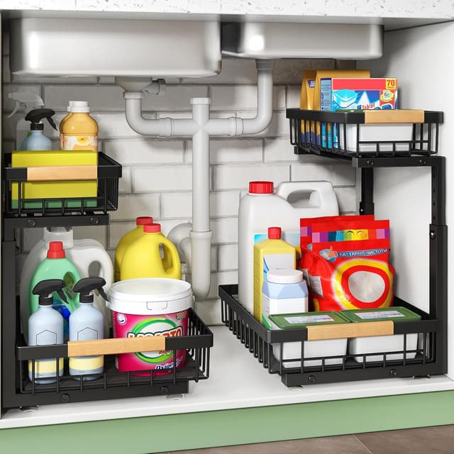 Detalle de Under-Sink Sliding Organizer 2-Pack ๐