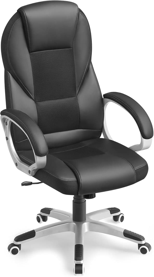Detalle de SONGMICS OBG24BUK swivel office chair (max 150 kg) – black