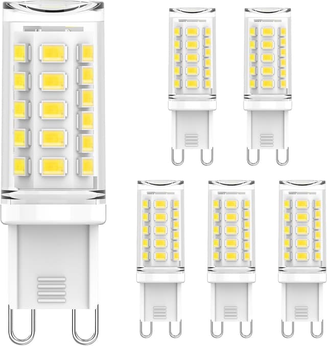 Detalle de CQTLED G9 LED-Lampe kaltweiß 6000K, 3W (520 lm) – 6er-Pack, nicht dimmbar