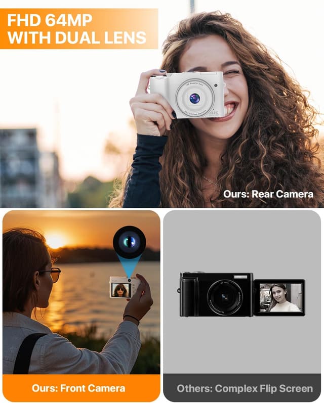 Detalle de Ahlirmoy Fotocamera 64 MP 4K compatta