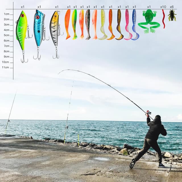 Thumbnail 6 de RISEMART Angeln Köder Set 144-teilig