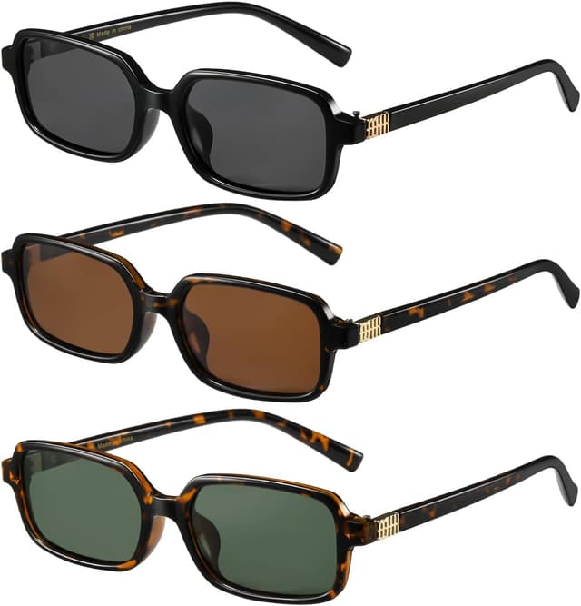 Imagen de MASDUN Polarized Narrow Rectangle Sunglasses 3 Pack 😎 en OfertitasTOP