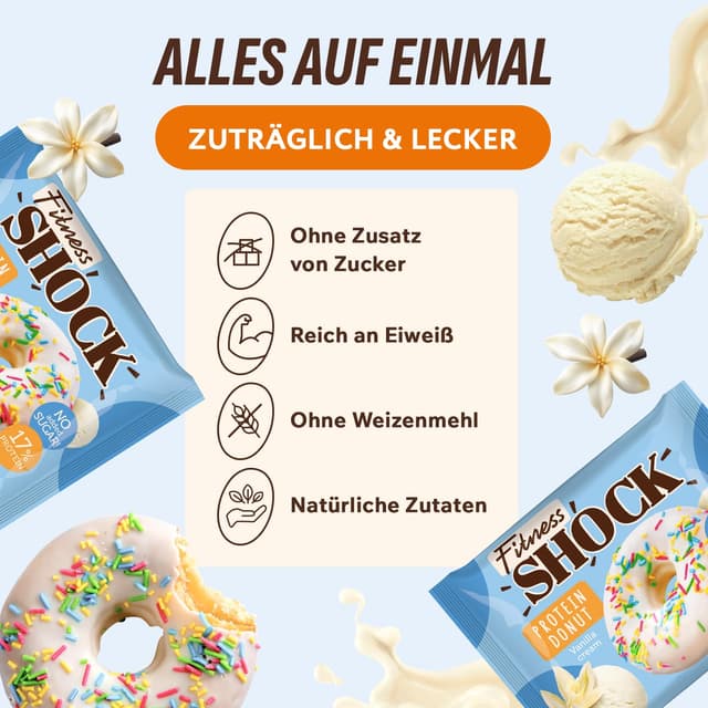 Thumbnail 2 de FitnesSHOCK Protein Donut 12g Eiweiß 🍩