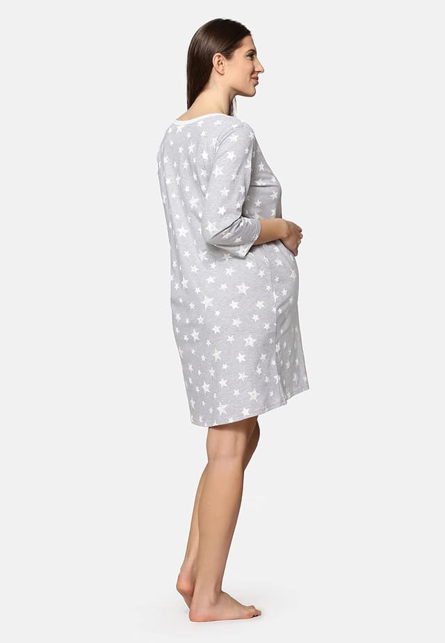 Detalle 2 de Be Mammy chemise de nuit maternité pour allaitement