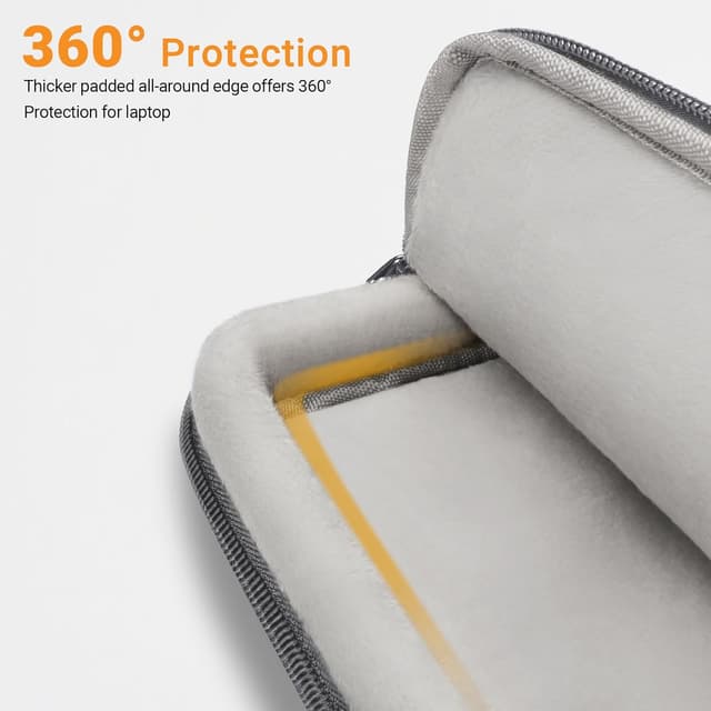Detalle de TECOOL 15.6–16 inch Laptop Bag with 360° Protective 600D Waterproof Case (Dark Grey)