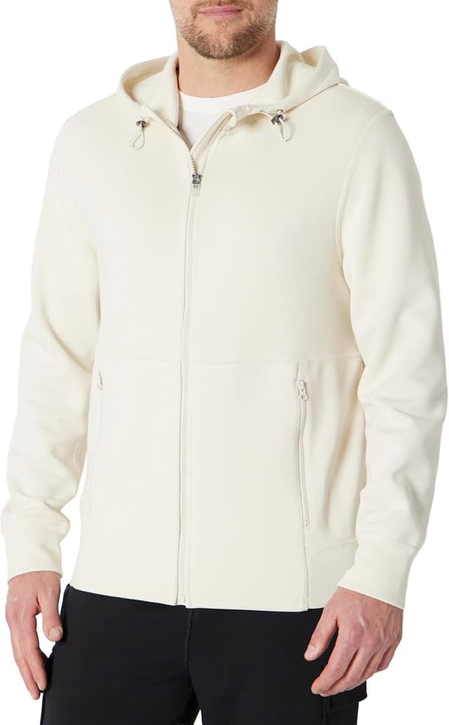 Detalle de Amazon Essentials Men’s Athletic Relaxed Fit Full-Zip Lounge Hoodie (Active Sweat)