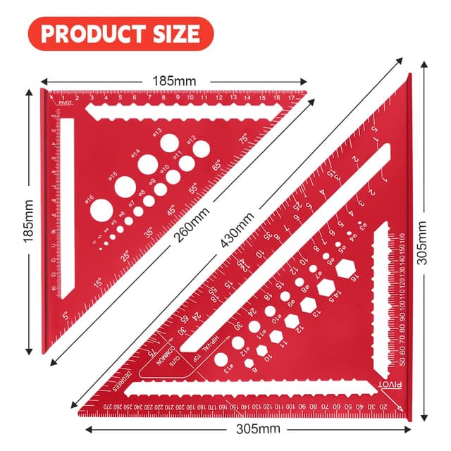 Detalle 2 de Flintronic Equerre Menuisier 180+300 mm