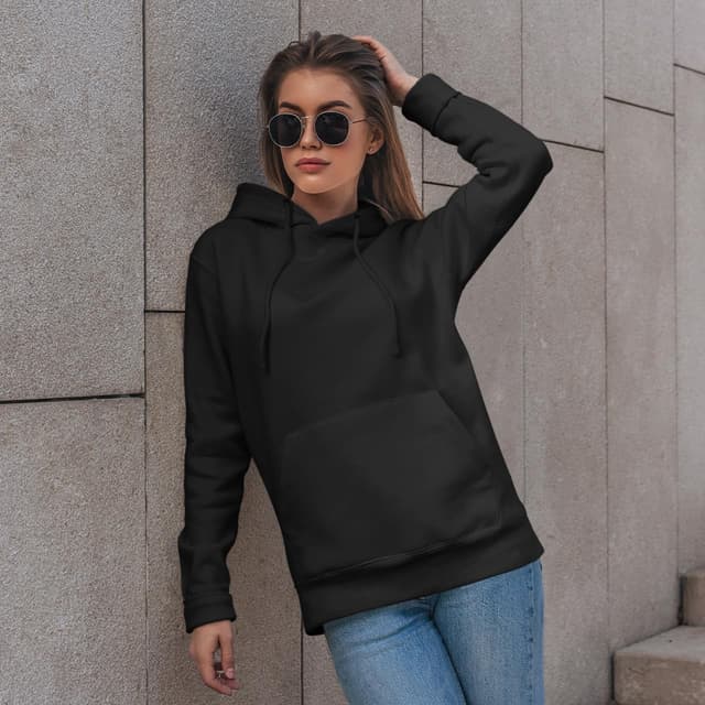 Thumbnail 1 de Black Hoodie UK Unisex Cotton Jumper