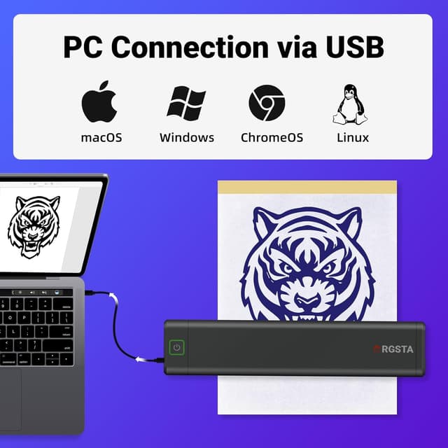 Detalle de ORGSTA S008 Impresora de Tatuajes Térmica Bluetooth