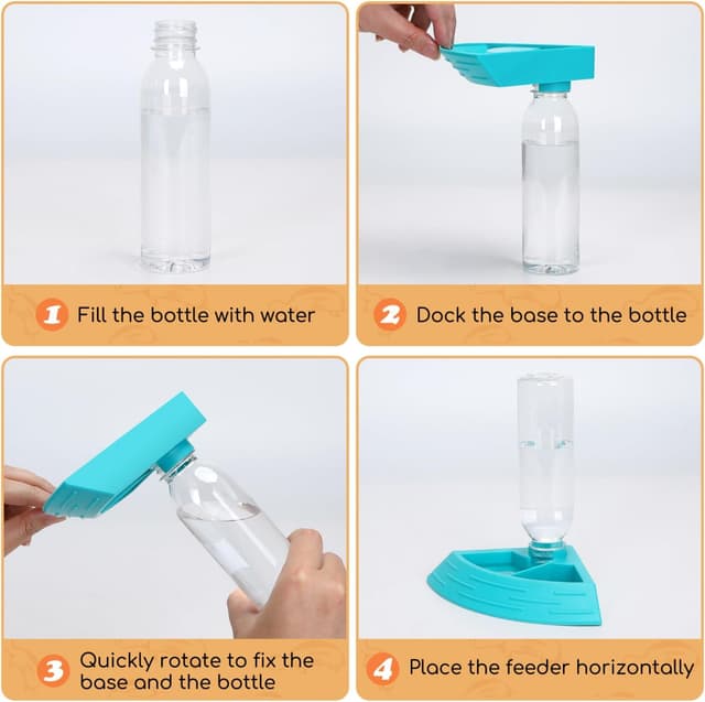 Detalle de Nobleza alimentatore automatico per rettili con distributore d’acqua e ciotola 2 in 1 (blu, taglia S)