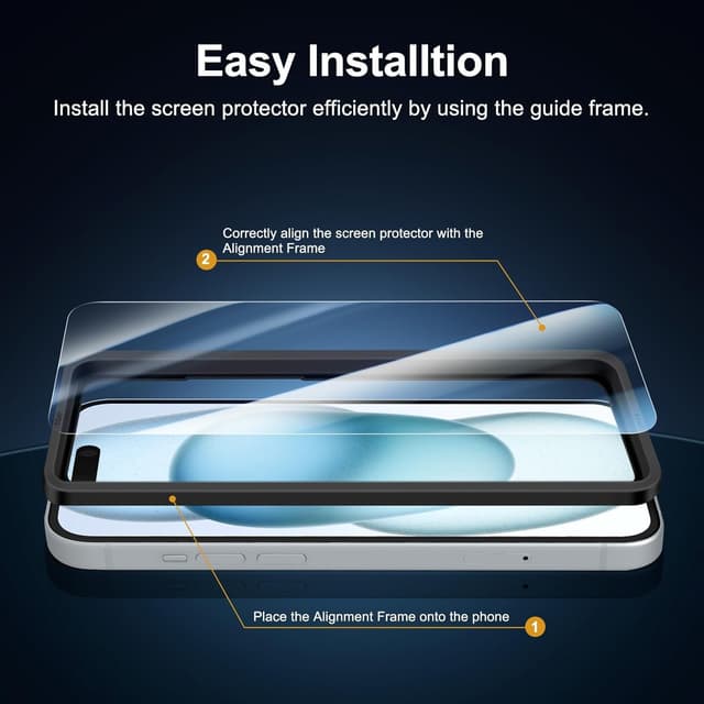 Detalle de NEW'C Screen Protector for iPhone 16 6.1-inch