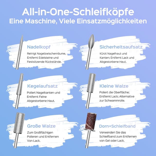 Thumbnail 6 de COSLUS E51 elektrische Nagelfräser 40.000 U/min