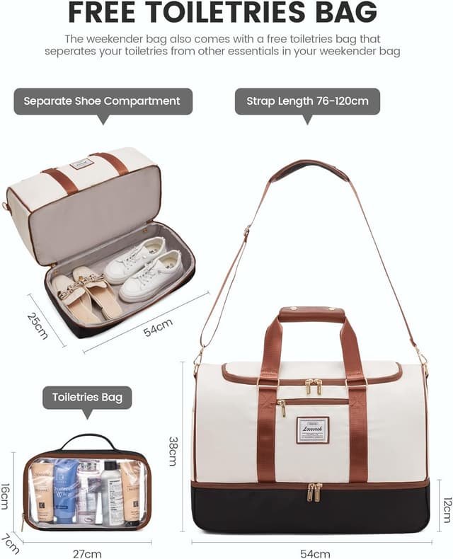 Detalle 2 de LOVEVOOK Weekender Reisetasche 50 L