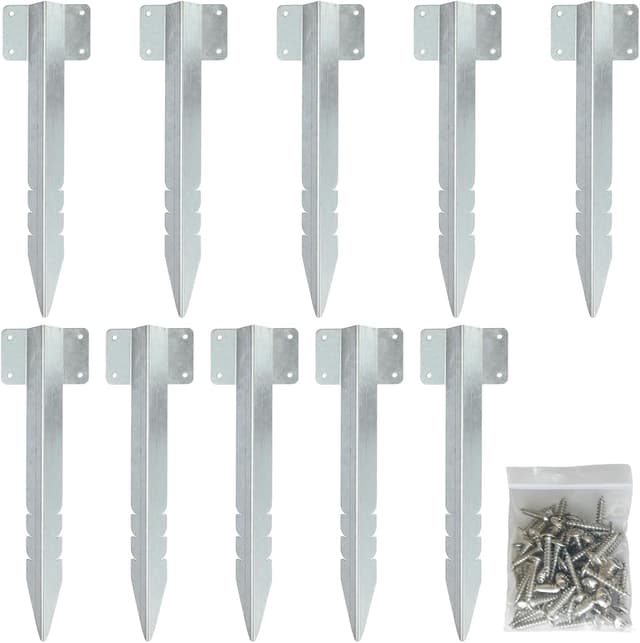 Detalle de Xyxu Railway Sleeper Brackets (10 Pack) for Timber Raised Beds, Garden Edging & Path Borders