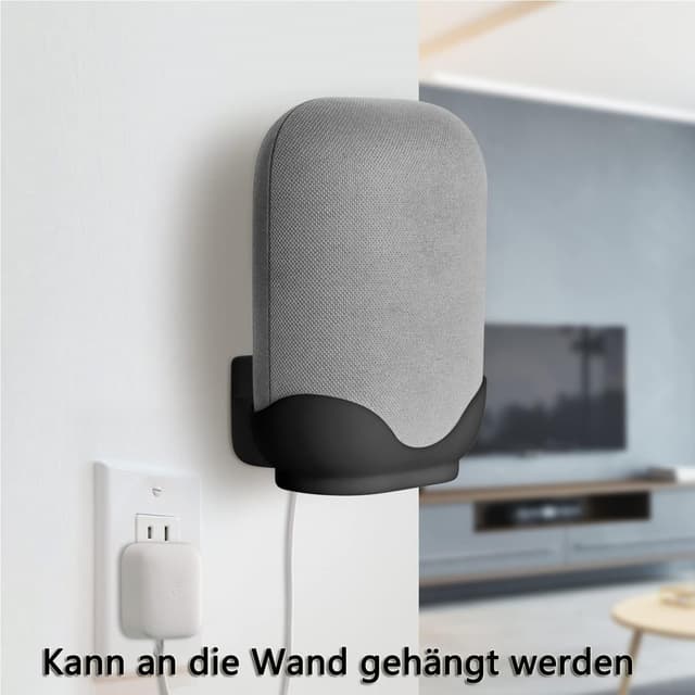Detalle 2 de honecumi Wall Mount for Google Nest Audio (Black) — wall and table speaker holder