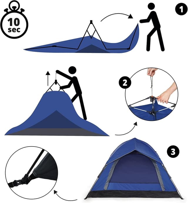 Thumbnail 4 de Lumaland Tente Pop Up Légère 2-3 Personnes