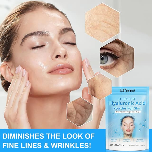 Thumbnail 6 de Hyaluronsäure Pulver 120g für Gesicht Haut Tiefenhydration