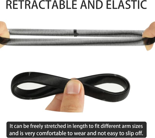 Detalle de Aomig Metall Ärmelhalter Set (2 Stück) für Hemdärmel – rutschfeste Metallmanschettenhalter