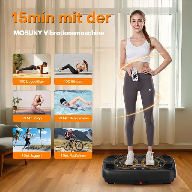 Thumbnail 4 de MOSUNY Vibrationsplatte 450 LBS für Home Fitness