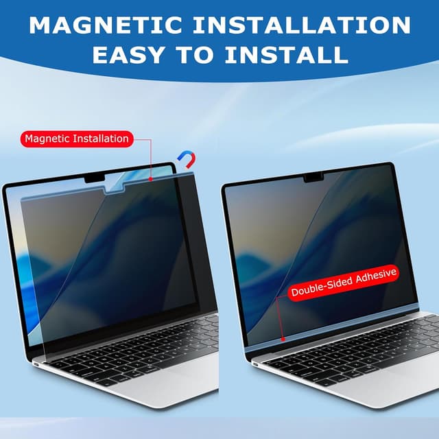 Detalle de YBTFBG Magnetic Privacy Screen for MacBook Air 15-inch (2023–2026, M2–M5)