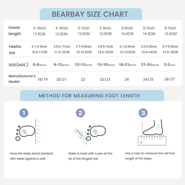 Thumbnail 5 de Bearbay Baby Walking Sock Shoes 11.5cm