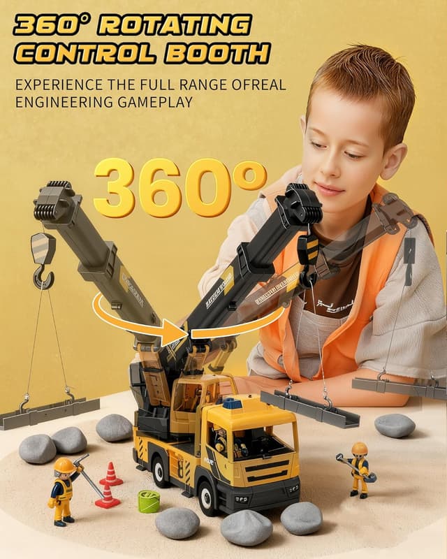 Thumbnail 1 de Coroiesty Camion Grue extensible avec lumière et son 🚚