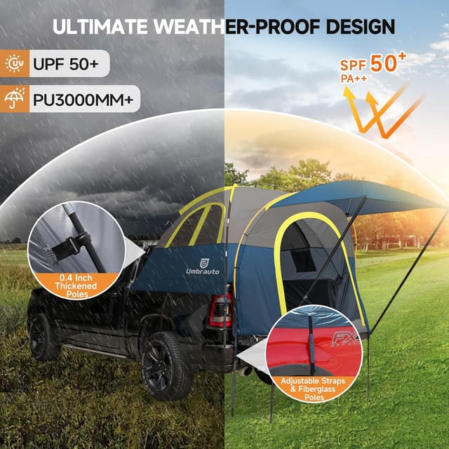 Detalle de Pickup truck bed tent 6.4-6.7ft waterproof