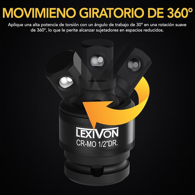 Detalle 2 de LEXIVON Juego llaves vaso universales 3 piezas 1/2